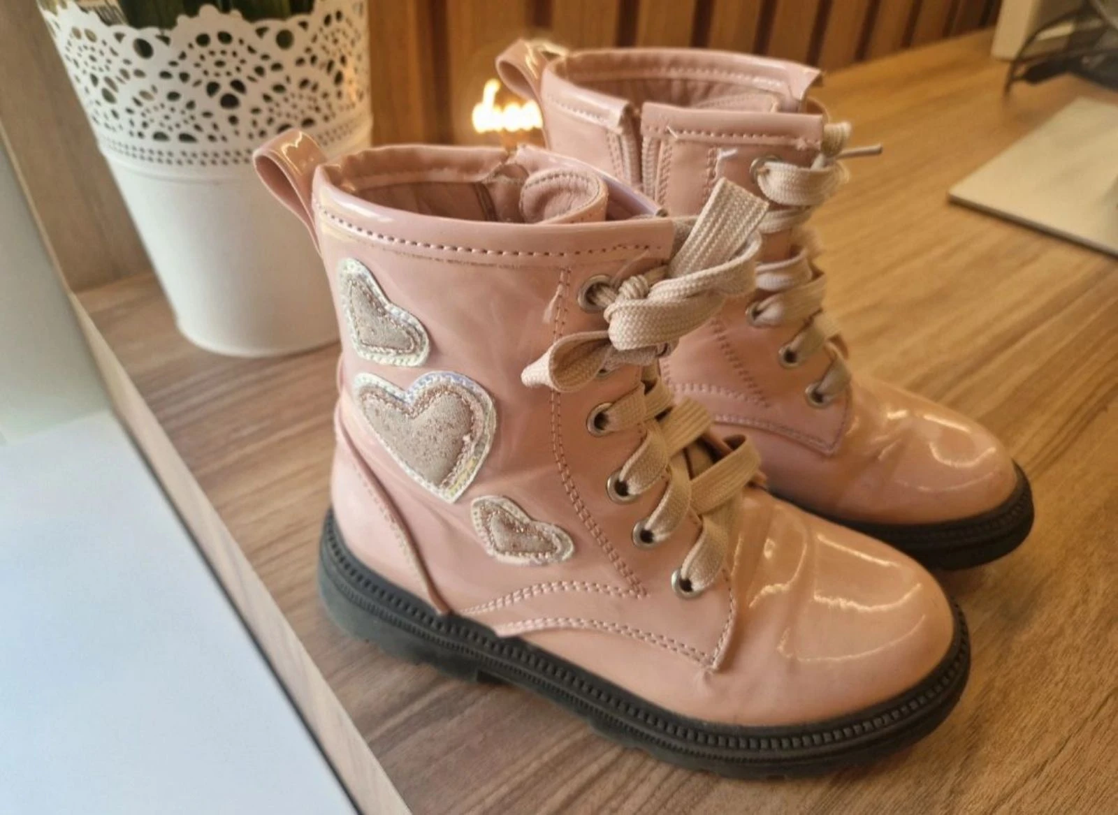 Botas cor de rosa